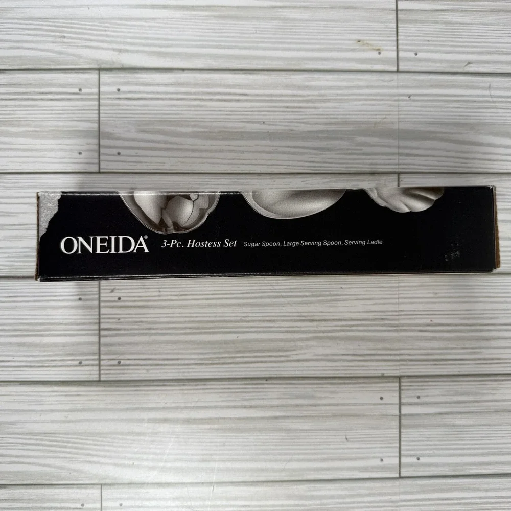 Oneida VINTAGE 1992 HEIRLOOM STAINLESS Aquarius 3 Piece Hostess‎ Set 2534003B